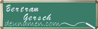 Bertram Gersch Visitenkarte